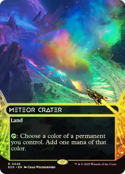 MTG FOIL Meteor Crater(#026) Borderless - Stellar Sights #026 - Image 1