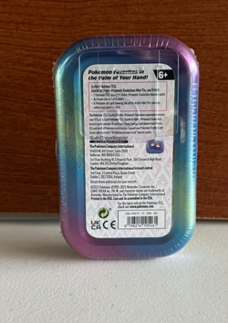 Pokemon Prismatic Evolutions Umbreon Mini Tin – 2 Packs – Eevee Coin – Sealed - Image 2