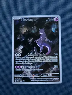 Pokemon TCG | Mewtwo #52 Black Star Promo Illustration Rare | S&V 151 UPC | NM+ - Image 1