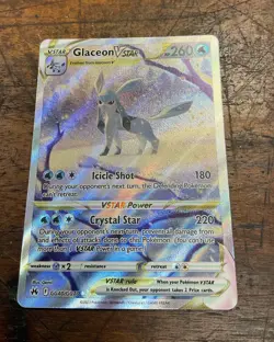 Pokemon TCG Glaceon VSTAR GG40/GG70 Crown Zenith: Galarian Gallery Holo NM - Image 1