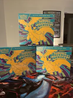 Pokemon TCG 3 Pack Lot Of Ascended Heroes Elite Trainer Box Sealed - Image 1