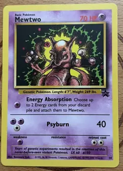 Pokemon TCG Mewtwo Wotc Black Star Promo (NM) - Image 1