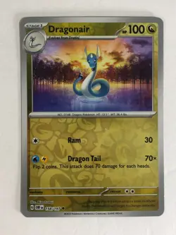 Pokemon TCG Obsidian Flames Reverse Holographic Dragonair 158/197 Near Mint - Image 1