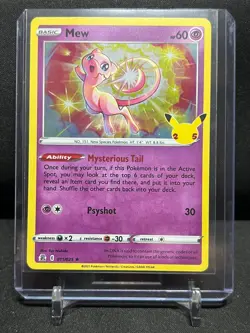 Mew 011/025 Holo Rare Pokemon 2021 Celebrations NM - Image 1