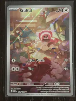 Pokemon Stufful 154/132 Me01: Mega Evolution Illustration Rare Holo 70 HP Eng - Image 1