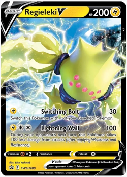 Pokemon SWSH Black Star Promo ULTRA RARE Regieleki V SWSH280 - NM (DB) - Image 1