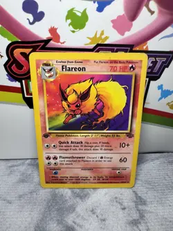 Pokemon TCG Flareon 1st Edition Non-Holo Jungle (1999) 19/64 WOTC - Image 1