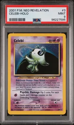 Celebi PSA 9 - 03/64 - Neo Revelation - Unlimited Holo - Pokemon - Image 1