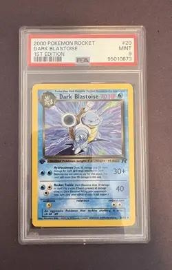 2000 POKEMON ROCKET 1ST EDITION #20 DARK BLASTOISE PSA 9 - Image 1