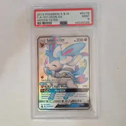 Pokemon Sylveon GX Full Art Shiny Holo Rare PSA 9 Hidden Fates SV76/SV94 2019 - Image 1