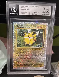 Pokemon Pikachu 86/110 Legendary Collection Reverse Foil Beckett BGS 7.5 Graded - Image 1