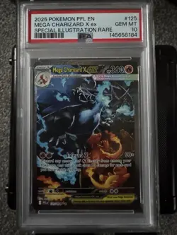 Mega Charizard X Ex 125/094 Phantasmal Flames PSA 10 Gem Mint Pokemon - Image 1