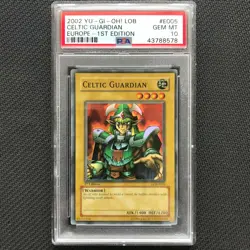 Celtic Guardian LOB-E005 - Super Rare 1st Edition - PSA 10 - Europe 2002 YuGiOh! - Image 1