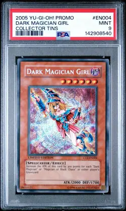 2005 Yu-Gi-Oh! Dark Magician Girl Collector Tin CT2 Limited Edition Secret PSA 9 - Image 1