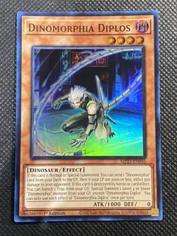 YuGiOh! - Dinomorphia Diplos MP23-EN010 Super Rare 1st Edition Near Mint - Image 1