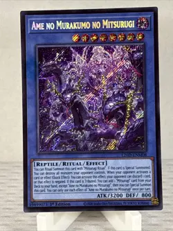 AME NO MURAKUMO NO MITSURUGI SECRET RARE L26D-ENM08 NEAR MINT YUGIOH - Image 1