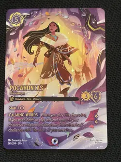 Disney Lorcana - Pocahontas - Peacekeeper (Iconic) 241/204 Winterspell - Image 3