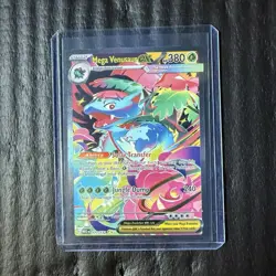 Pokemon Mega Venusaur EX Full Art Holo 380 HP Card 177/132 Me01 English - Image 1