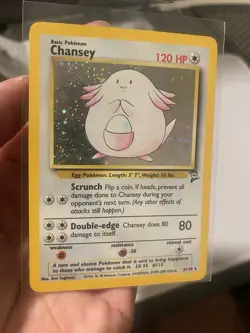 Pokemon Chansey Base Set 2 Holo Rare Basic 120 HP 3/130 Pokemon TCG Card - Image 3