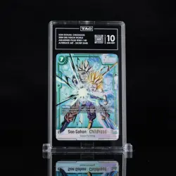 Son Gohan SCR Alt Art FB01-140 TAG 10 Fusion World Dragon Ball Super Card - Image 1