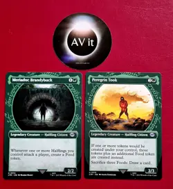 MTG - x2 Cards, Meriadoc & Peregrin, Showcase, Uncommon - Lord of the Rings - Image 1