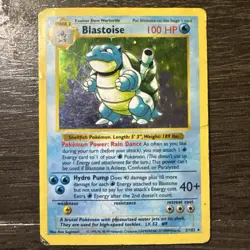 Pokemon TCG Blastoise Holo Rare Card 2/102 Shawdoles Base Set - Image 1