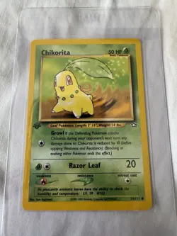 Pokemon Neo Genesis Lot Totodile Chikorita Cyndaquil Quilava 4 Cards 2000 - Image 4