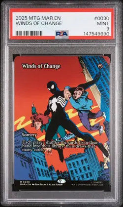 2025 MTG MARVEL'S SPIDER-MAN: SOURCE MAT #0030 WINDS OF CHANGE PSA 9 - Image 1
