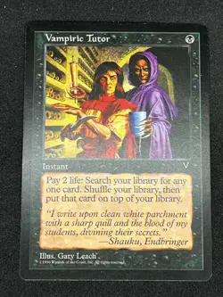 Magic the Gathering MTG Vampiric Tutor Black Visions Rare - Image 1