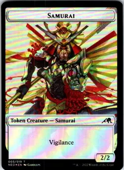 Magic | NEO | Samurai (003) // Mechtitan (014) Double-sided Token | 3 // 14 | Fo - Image 1