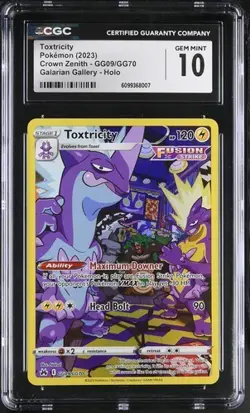 CGC Gem Mint 10: Toxtricity (GG09/GG70) Pokemon Crown Zenith (EN) - Image 1