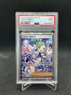 2024 POKEMON SSP EN-SURGING SPARKS ULTRA RARE #234 LISIA'S APPEAL PSA 9 - Image 1