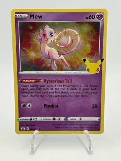 Pokemon Mew Holo Celebrations 011/025 Holo Rare 2021 25th Anniversary - Mint! - Image 1