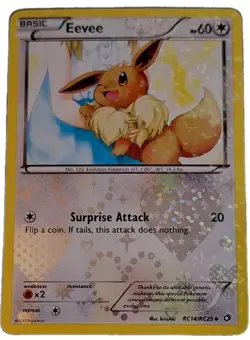 Eevee - RC14/RC25 - Pokemon Legendary Treasures Radiant Collection Card MINT - Image 2