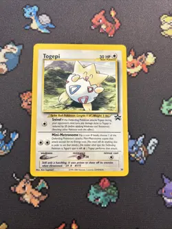 Togepi Promo 30 LP -Vintage Rare Pokemon Card- Black Star Promo (8q) - Image 1