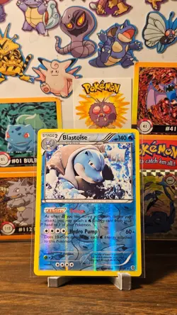 Pokemon Blastoise 16/101 Reverse Holo Rare Plasma Blast Pokemon Card - LP/NM - Image 1