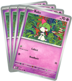 x4 Ralts 058/132 - Mega Evolution - Pokemon - NM/M English - Image 1