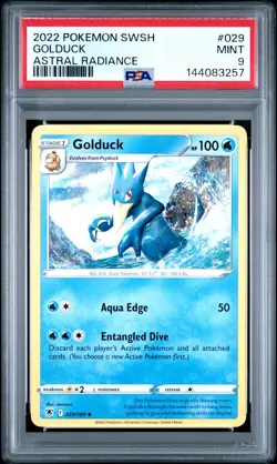 2022 POKEMON SWORD & SHIELD ASTRAL RADIANCE #029 GOLDUCK PSA 9 - Image 1