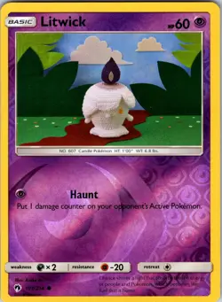Litwick 101/214 SM - Lost Thunder Pokemon TCG NM Reverse Holo - Image 1