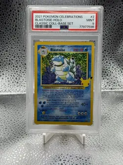 Blastoise 2/102 Pokemon Celebrations: Classic Collection 💎PSA 9 MINT+ HOLO🔥 - Image 1