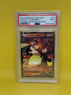 Pokemon TCG Lance's Charizard v SWSH133 Promo PSA 9 - Image 1