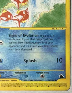 Magikarp 75/144 Skyridge Regular Moderately Played Pokemon Tcg - Image 2