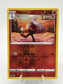 Pokemon - Raboot 027/198 - Reverse Holo - Chilling Reign - VLP - Image 1