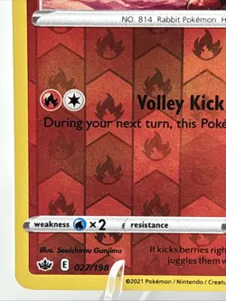 Pokemon - Raboot 027/198 - Reverse Holo - Chilling Reign - VLP - Image 4