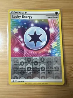 Lucky Energy 158/198 Chilling Reign Pokemon Reverse Holo Foil Rare Nice! - Image 1