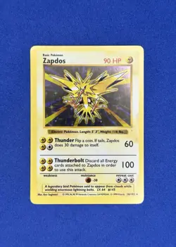 ⚡ZAPDOS SHADOWLESS HOLO - 16/102 WotC Pokemon TCG 1999 Base set - Image 1