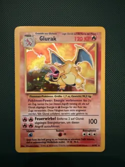 1999 Pokemon German 4/102 Base Set Charizard Glurak-Holo 1st Edition - Image 1