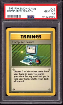 1999 Pokemon Computer Search Unlimited 71/102 Base Set - PSA 10 - Image 1