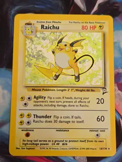 Holo Raichu Base Set 2 16/130 Pokemon TCG - Image 1
