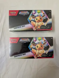 2x Pokemon TCG Prismatic Evolutions Surprise Box - TWO, FACTORY SEALED - Image 1